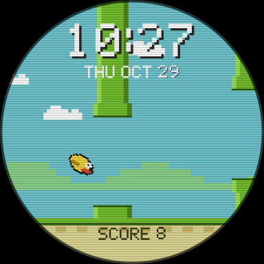 Flappy watch face